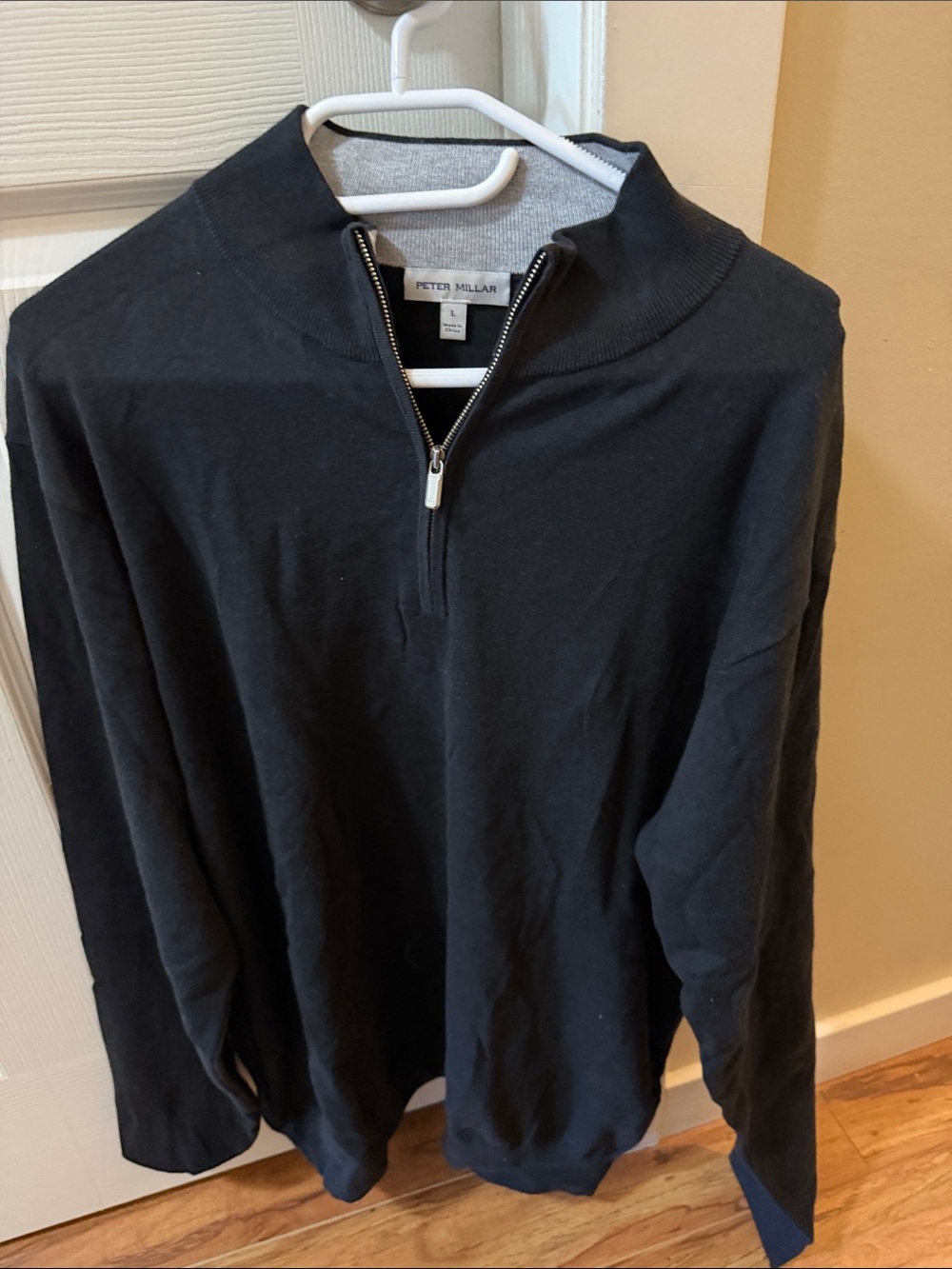Peter Millar Black Men's Half-Zip Sweater